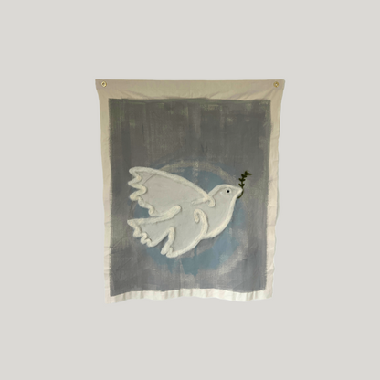 Pigeon_Of_Peace, Handmade Wall Hangings, Unique Wall Decor, Wool Wall Art, Front