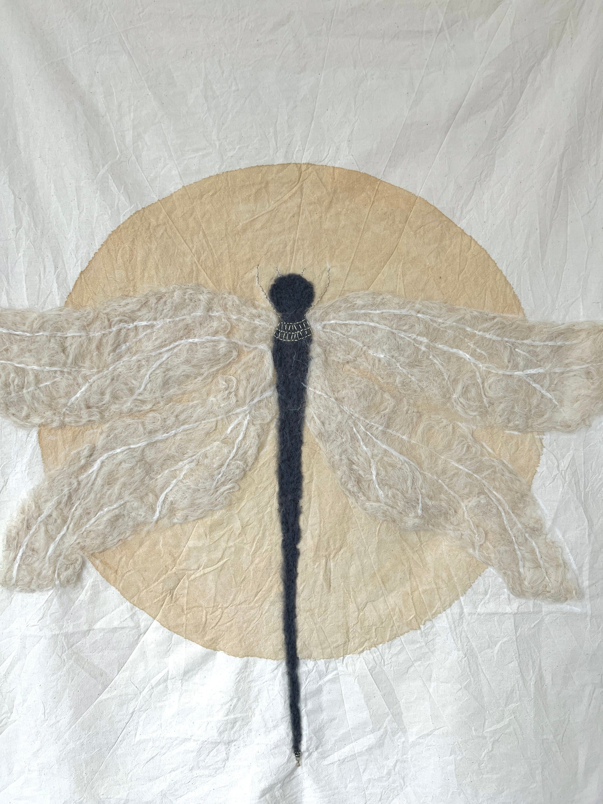 Wings_of_Light, Handmade Wall Hangings, Unique Wall Decor, Wool Wall Art, Close-up